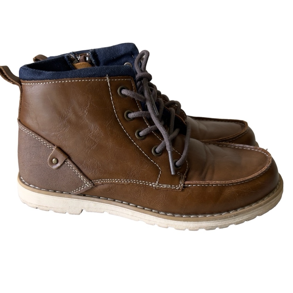 London Underground boys shoes booties brown sz 3